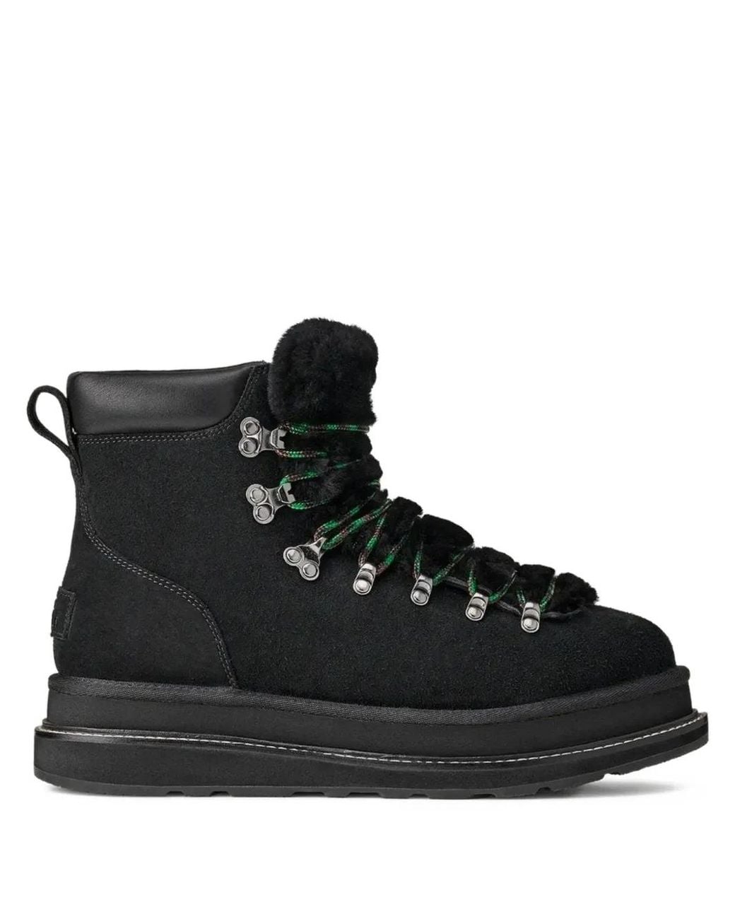 Sacai Black X Ugg Fur-Trim Sneakers