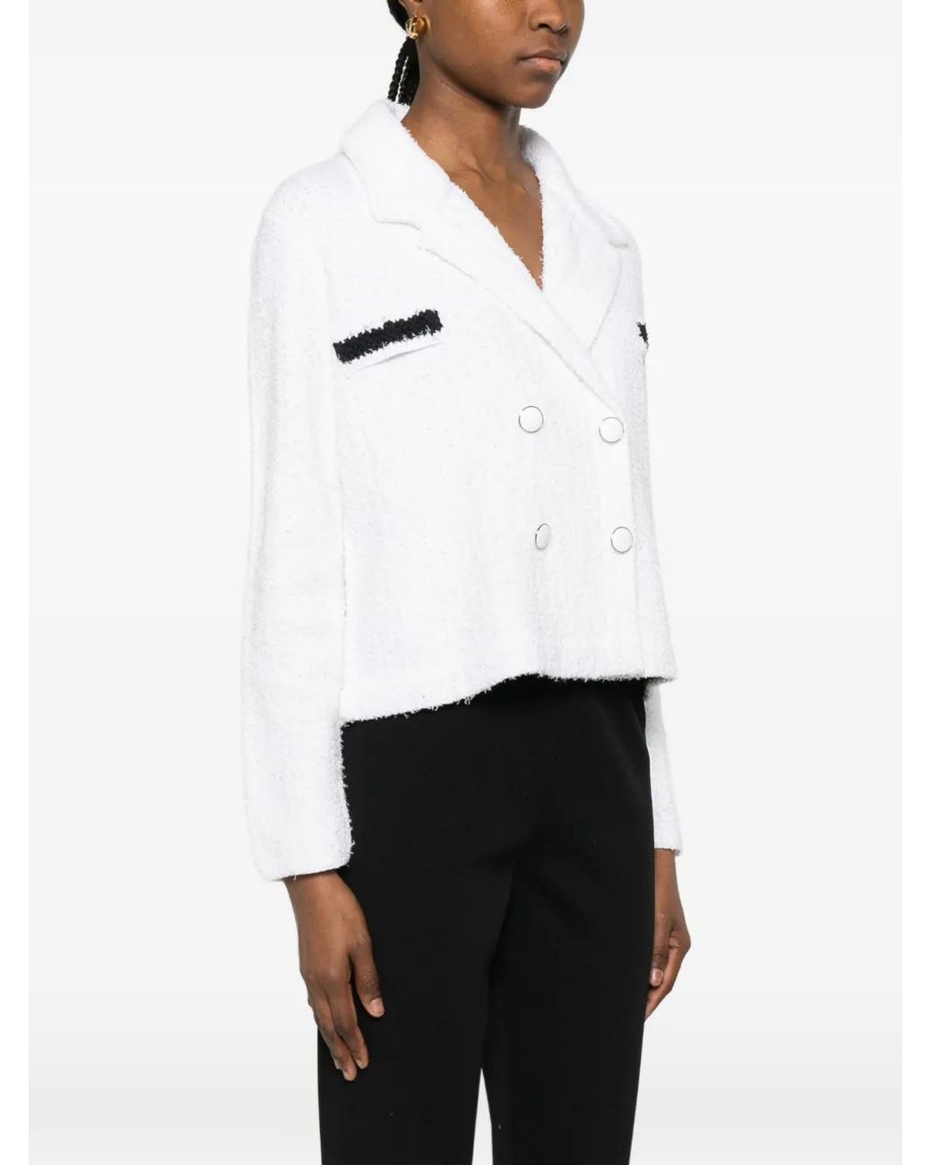 Neera White Double-Breasted Jacket