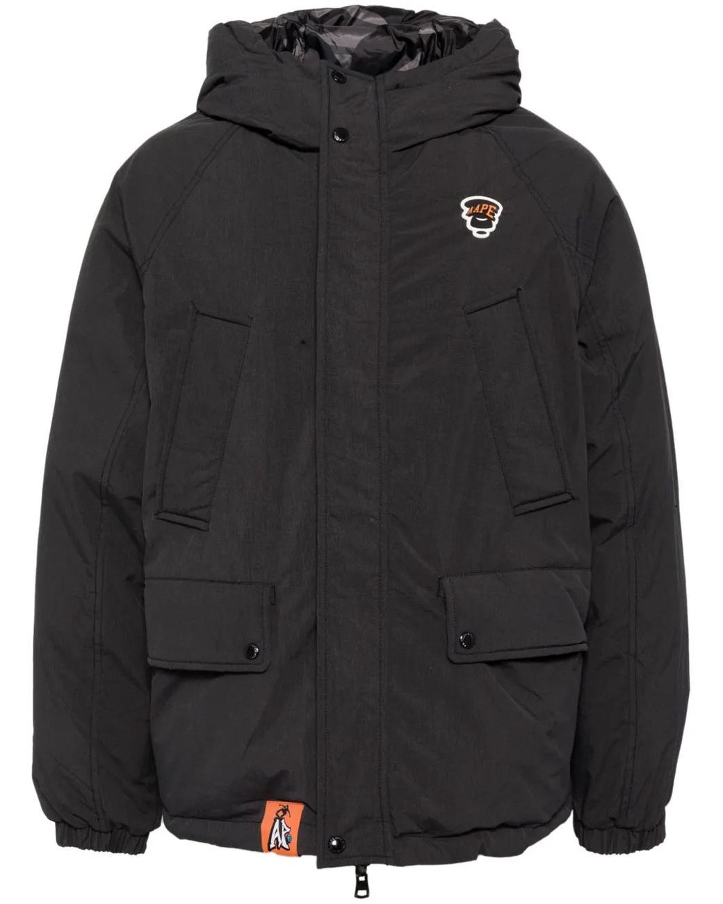 Aape By A Bathing Ape Black Logo Down Jacket for men
