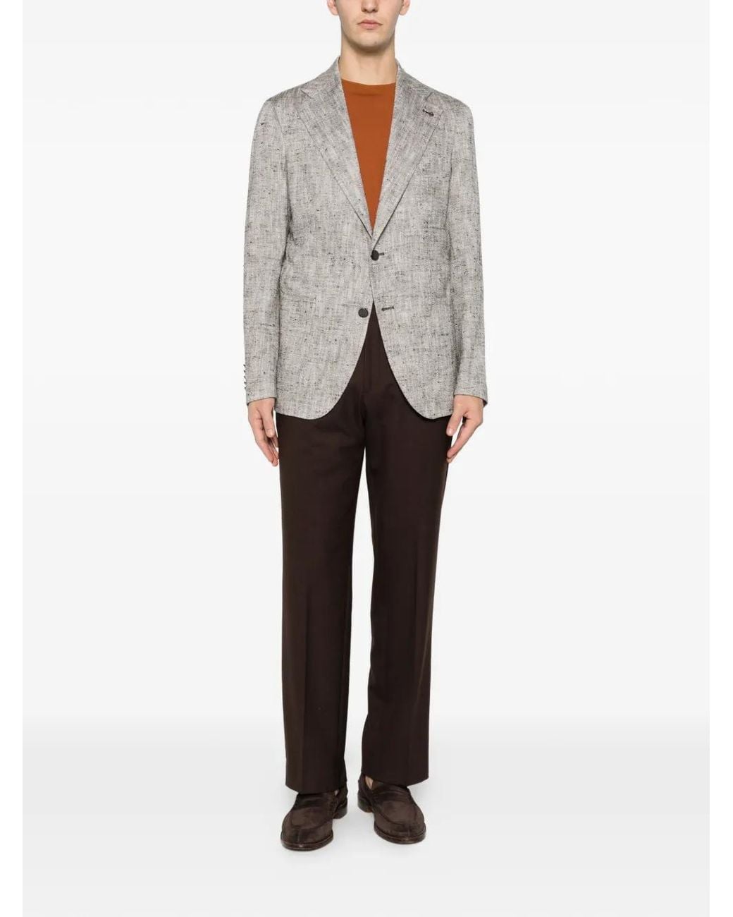 Tagliatore Gray Two-Button Blazer for men