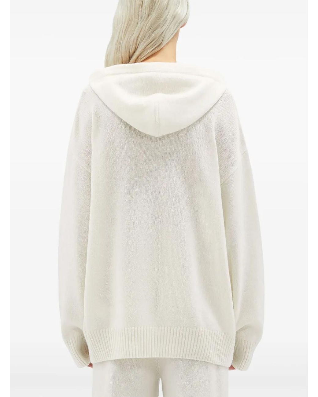 Hoodie À Logo Brodé MSGM en coloris White