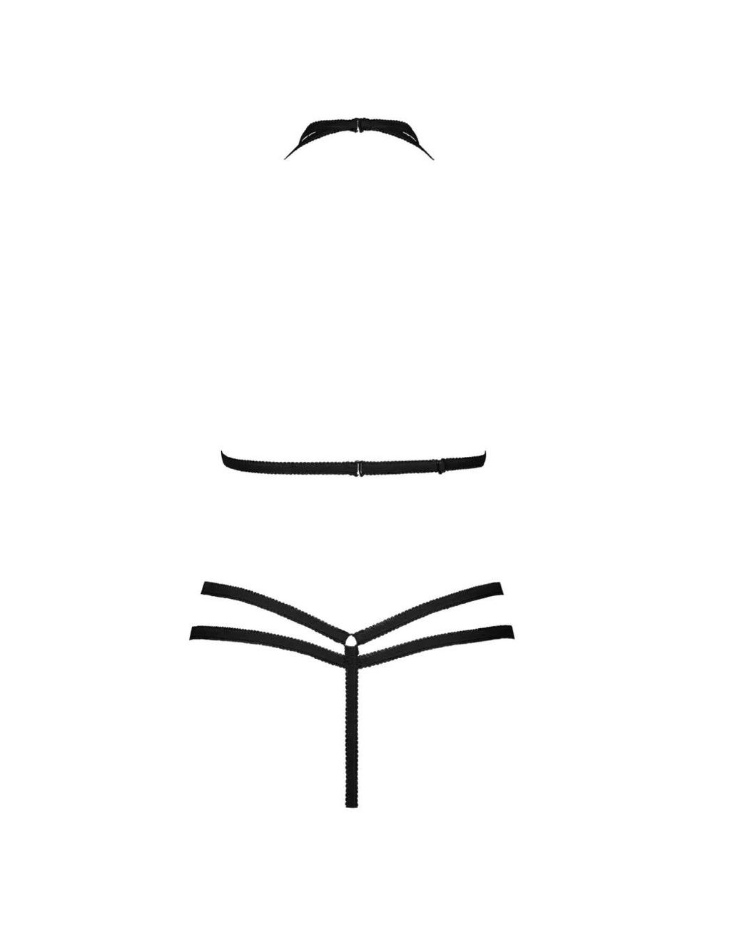 Maison Close White Le Petit Secret Harness Thong Set (Set Of Two)