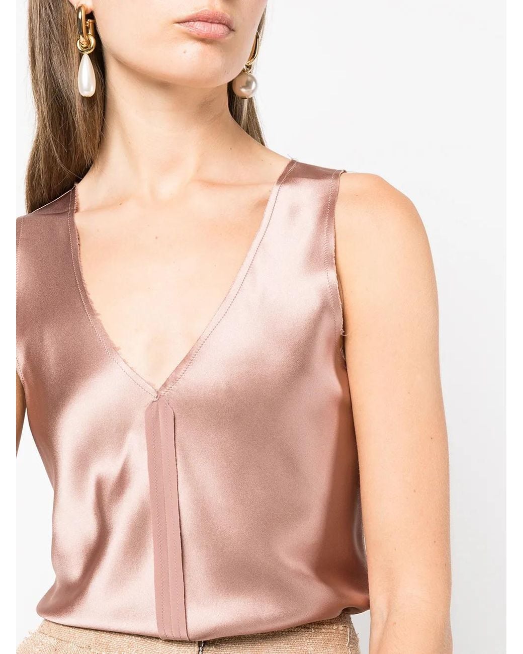 Top Sin Rematar Voz de color Pink
