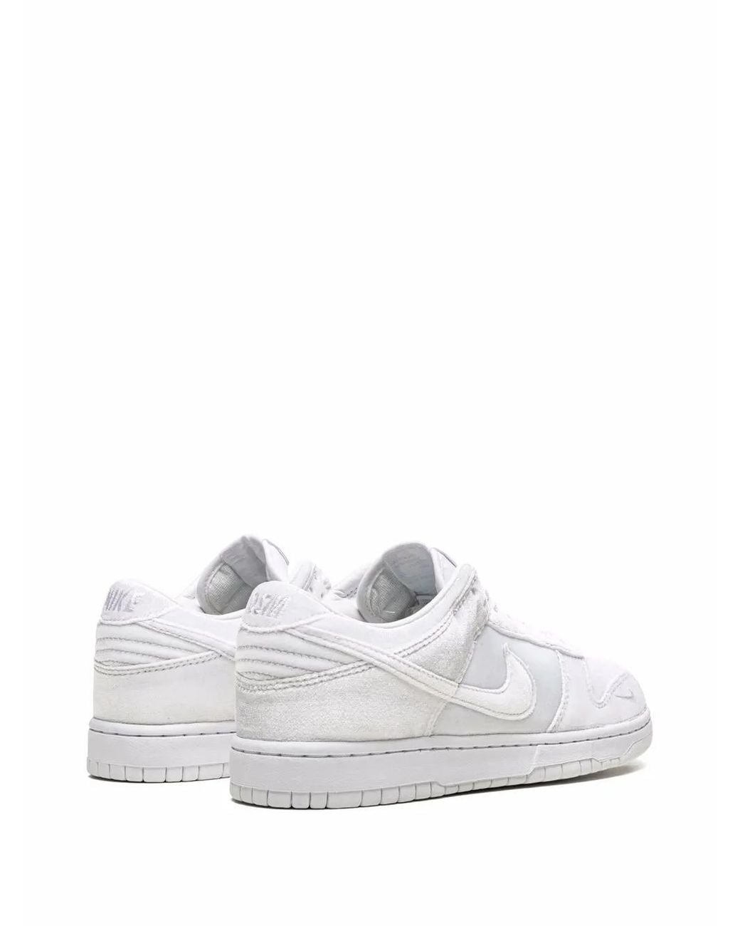 Nike White X Dover Street Market Dunk Low "Triple Velvet" Sneakers