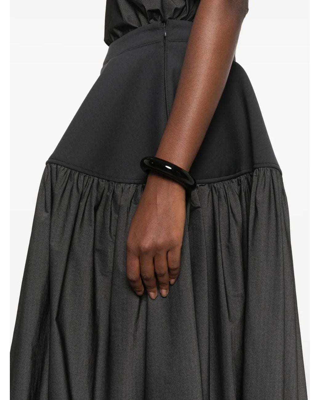 Issey Miyake Gray Mute Asymmetric Gathered Dress