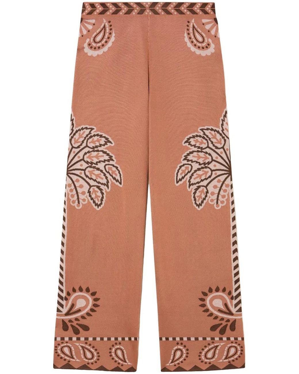 Alanui Blue Wild Wonder Foulard Palazzo Pants