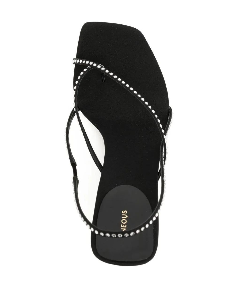 Neous Black Shamali Strap-Design 65Mm Sandals