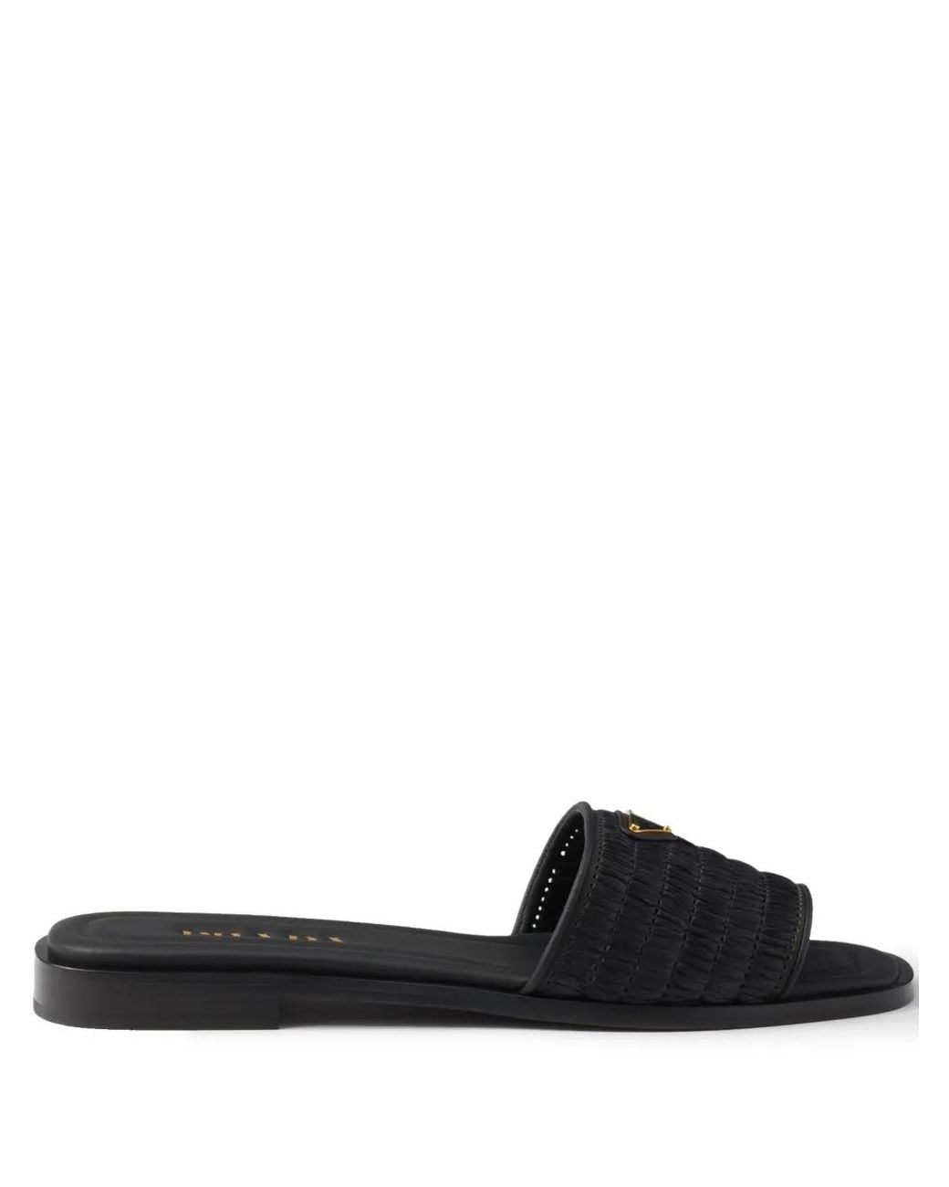 Sandali Con Logo di Prada in Black