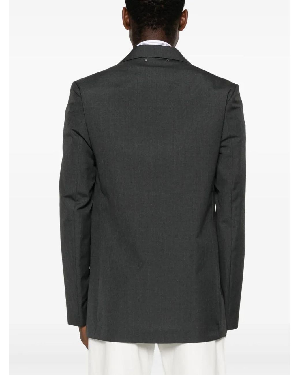 Golden Goose Deluxe Brand Black Single-Breasted Virgin Wool Blazer for men