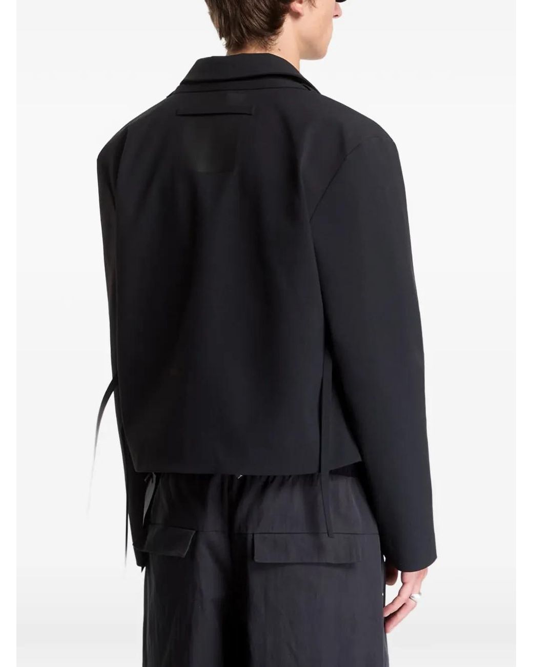 HELIOT EMIL Black Veste Adsum À Détail De Sangle