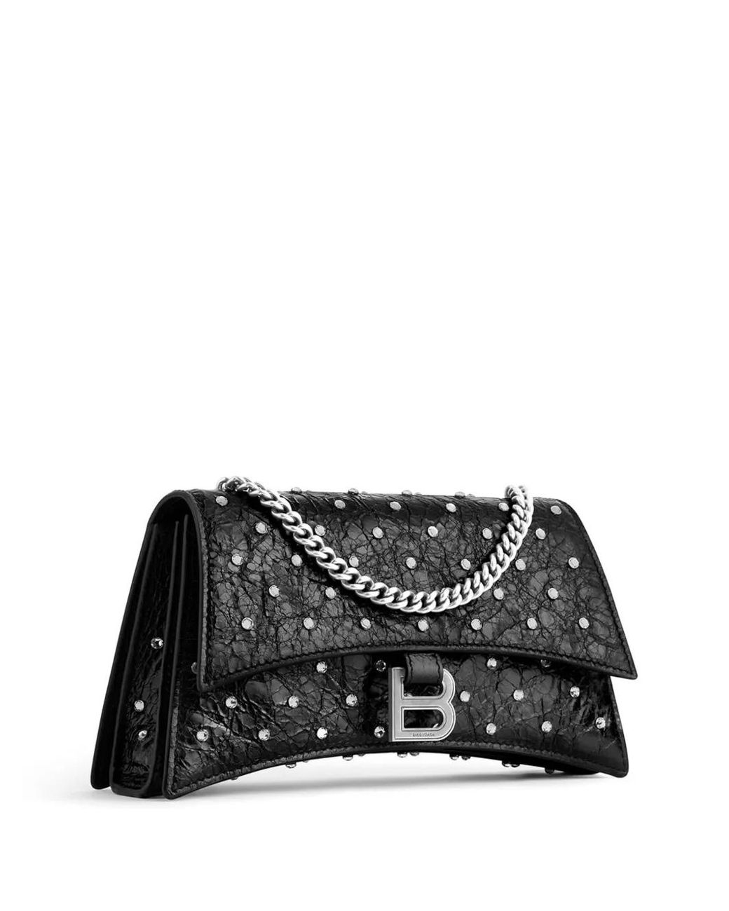 Balenciaga Black Small Crush Shoulder Bag