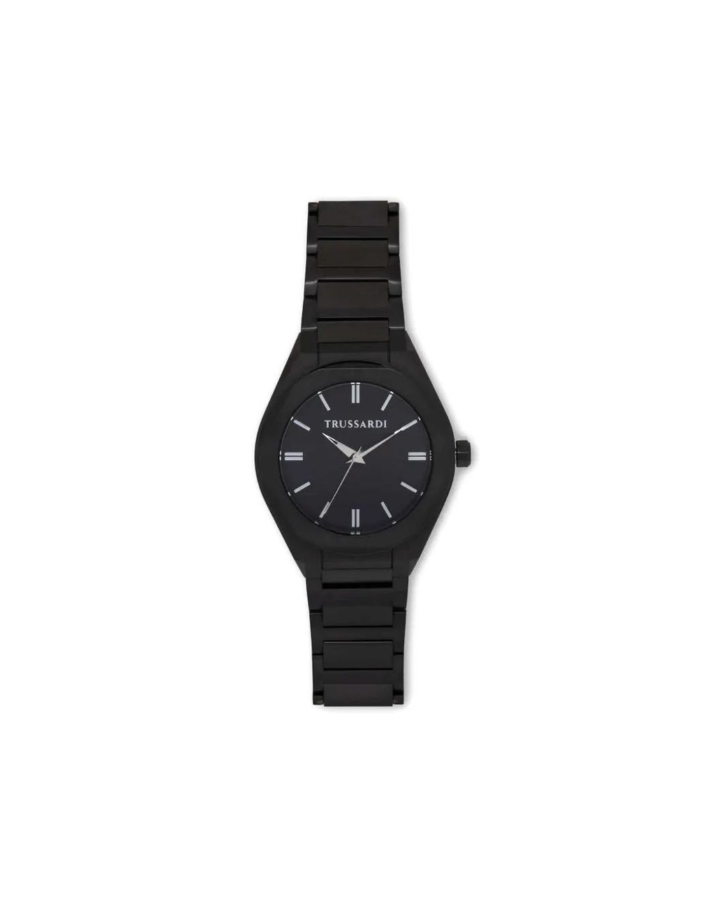 Trussardi Black Octagonal 42Mm Watch Cardholder Set for men