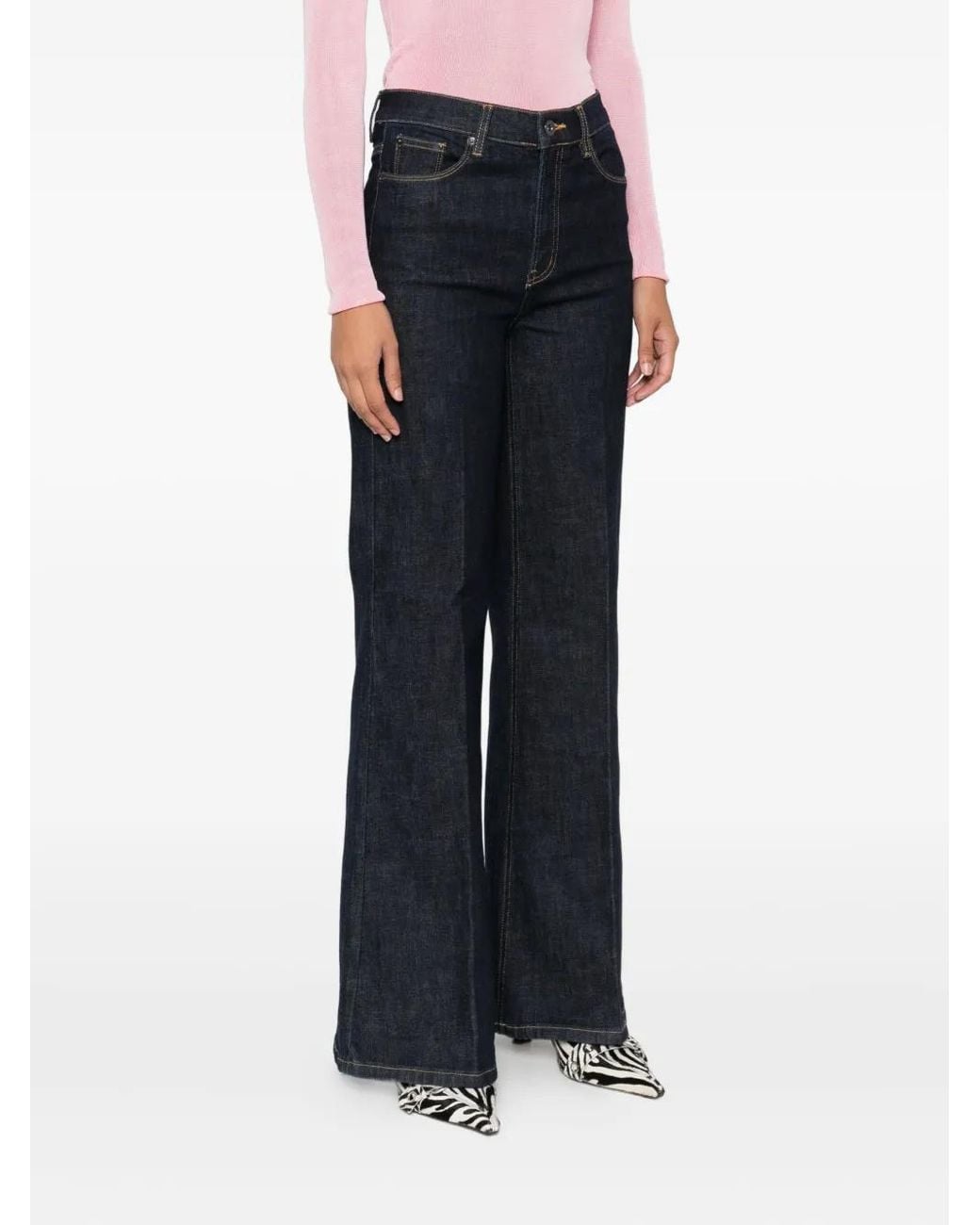 Self-Portrait Blue Flared Jeans