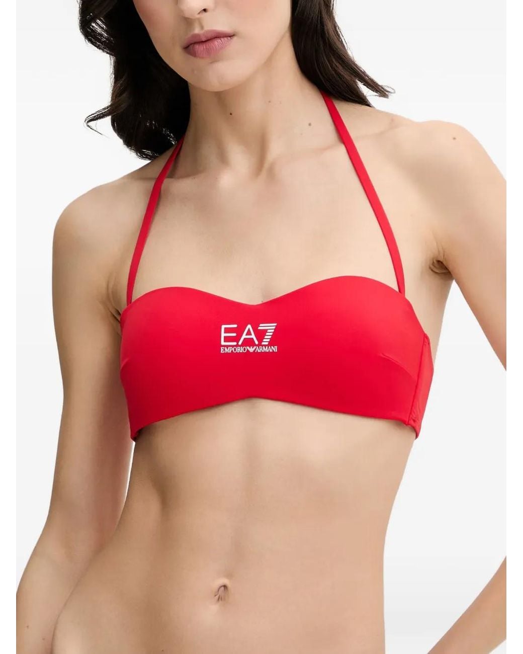 Bikini Con Logo Estampado EA7 de color Red