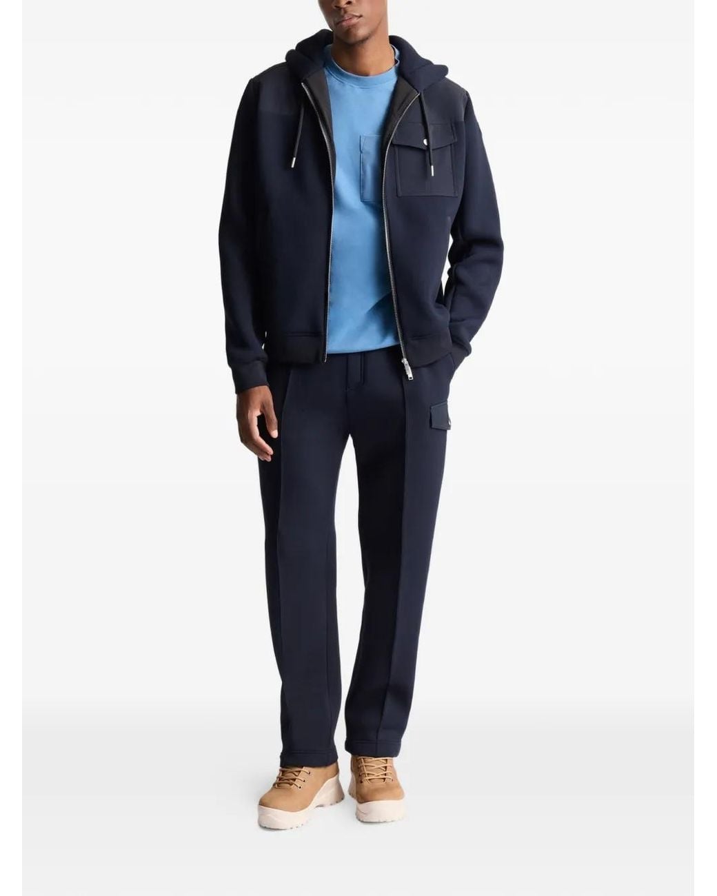 Fusalp Blue Cimarag Hooded Bomber Jacket for men