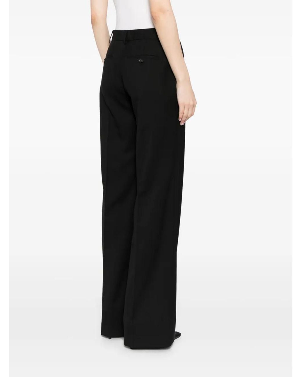 Paul Smith Black Pressed-Crease Wool Trousers