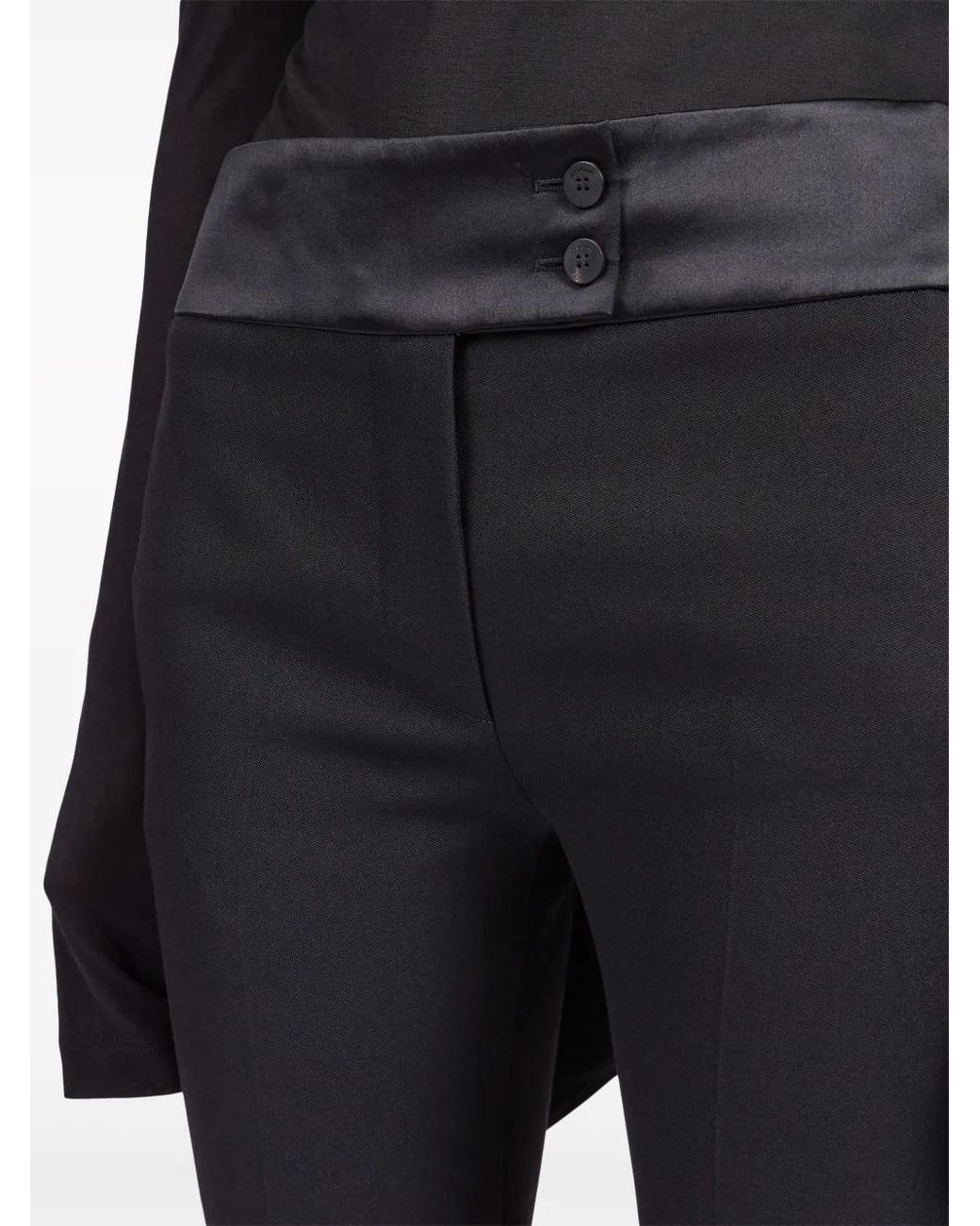 Ferragamo Blue Tuxedo Straight-Leg Tailored Trousers