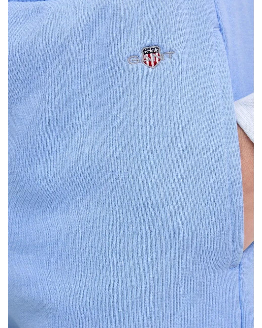 Gant Blue Logo-Embroidered Drawstring Shorts