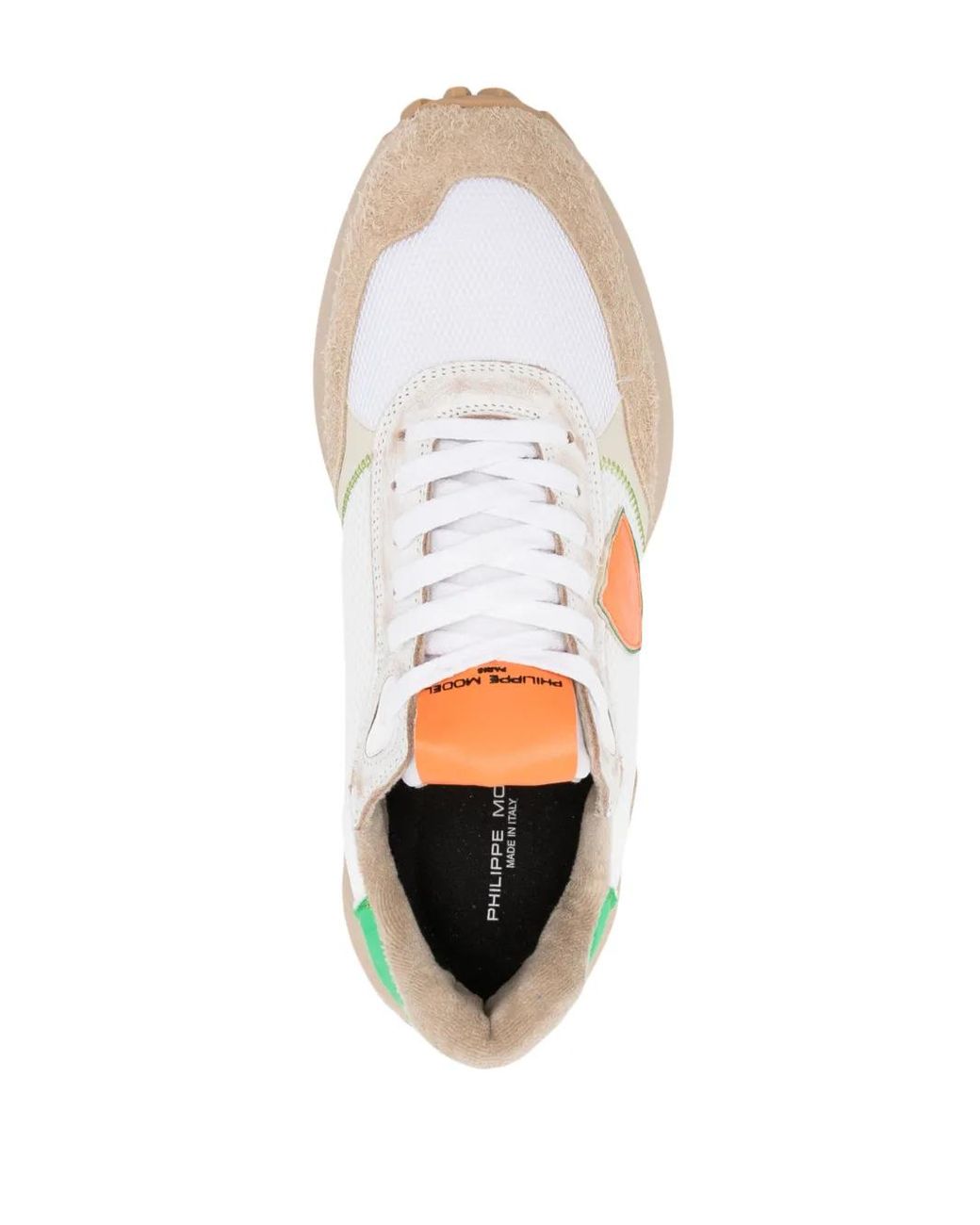 Philippe Model Pink Antibes Logo-Patch Sneakers for men