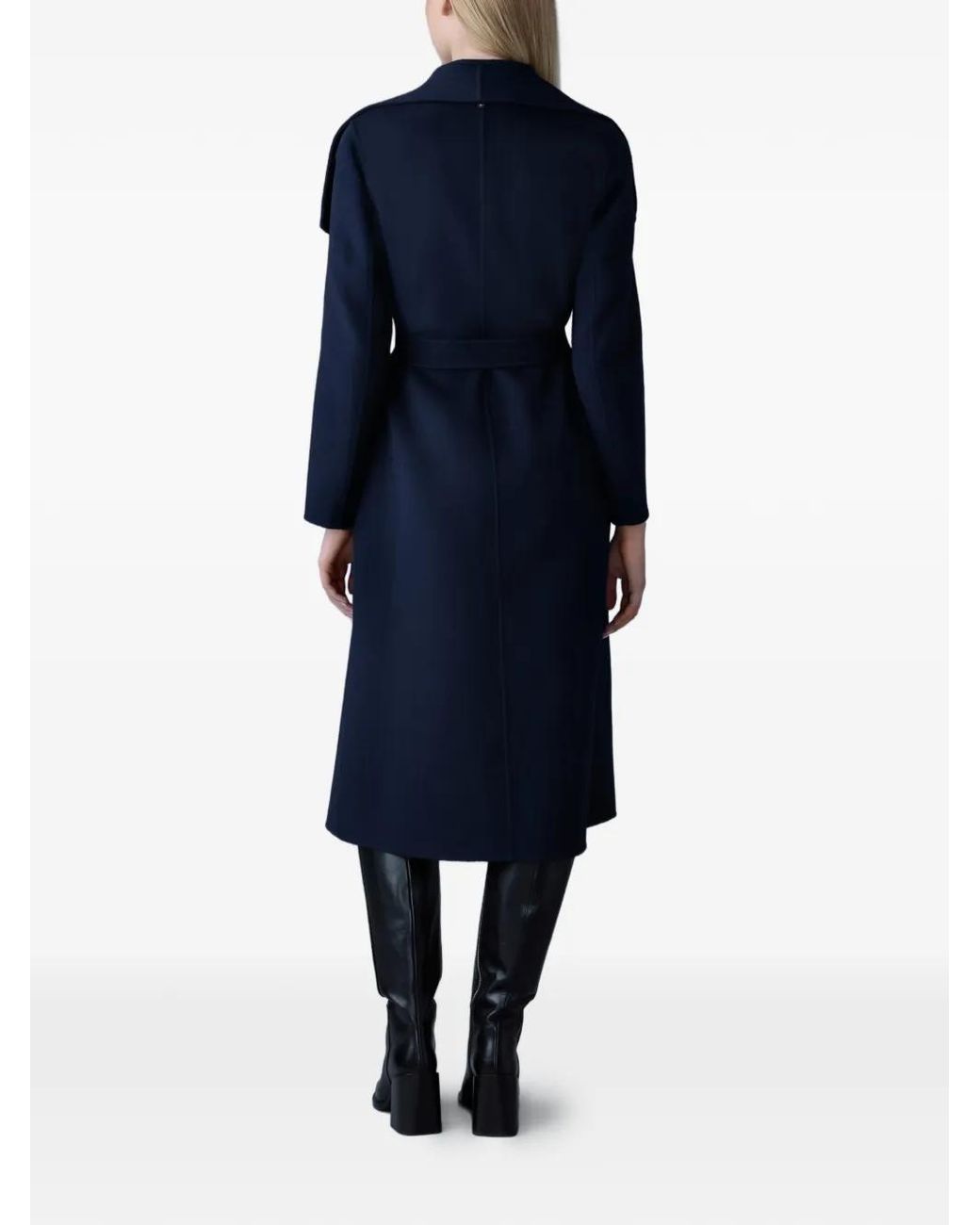 Mackage Blue Mai-Cn Double-Breasted Coat