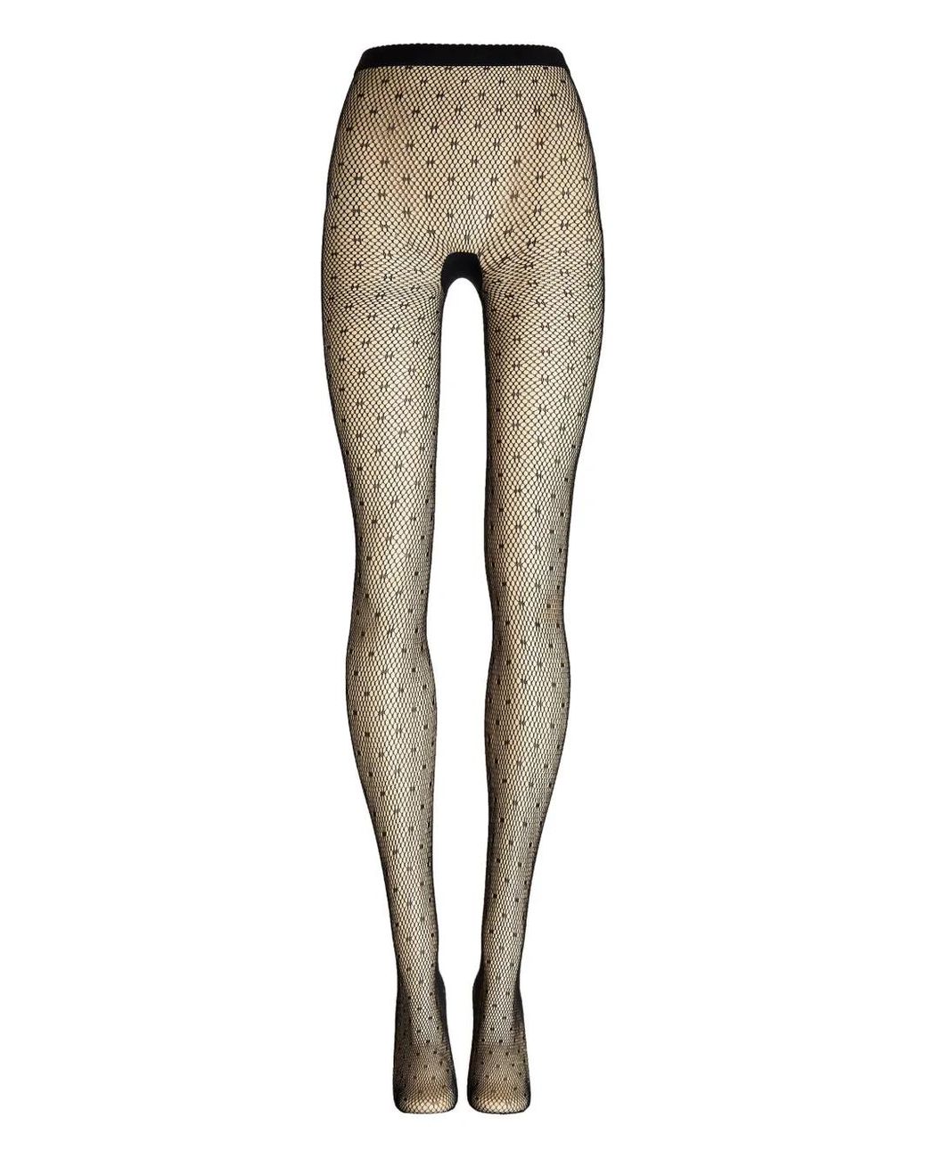 Wolford Natural Dotted Net Tights
