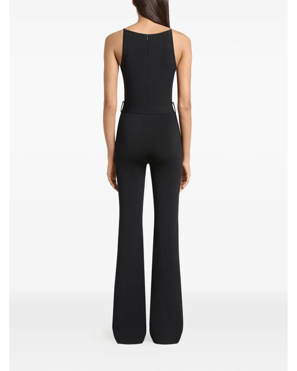 Courreges Black Belted Knitted Jumpsuit