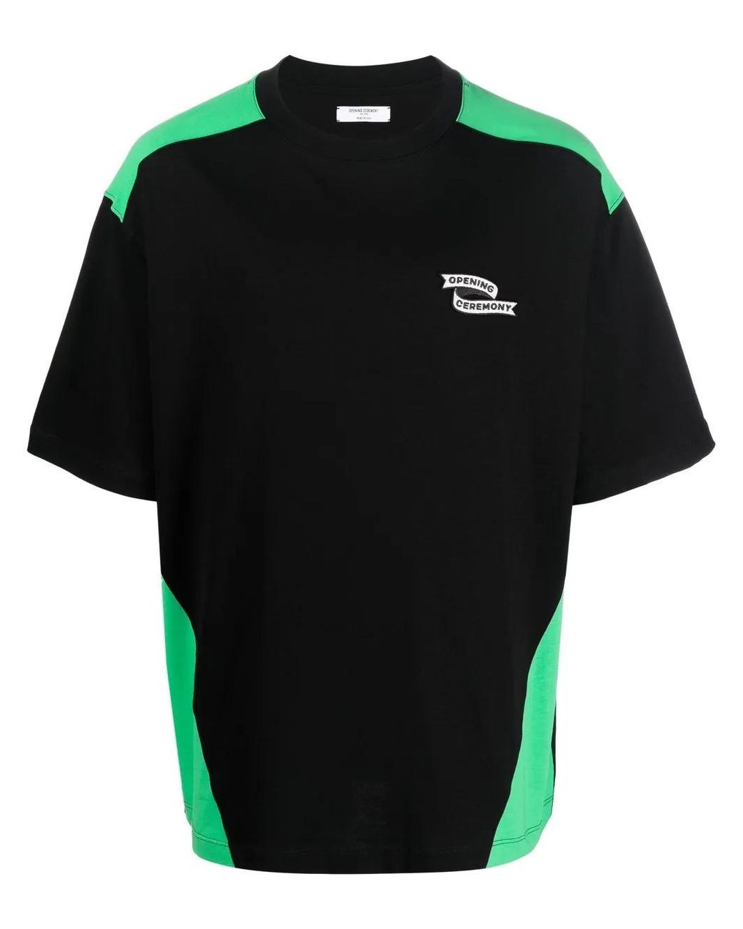 Opening Ceremony Black Colour-Block T-Shirt for men