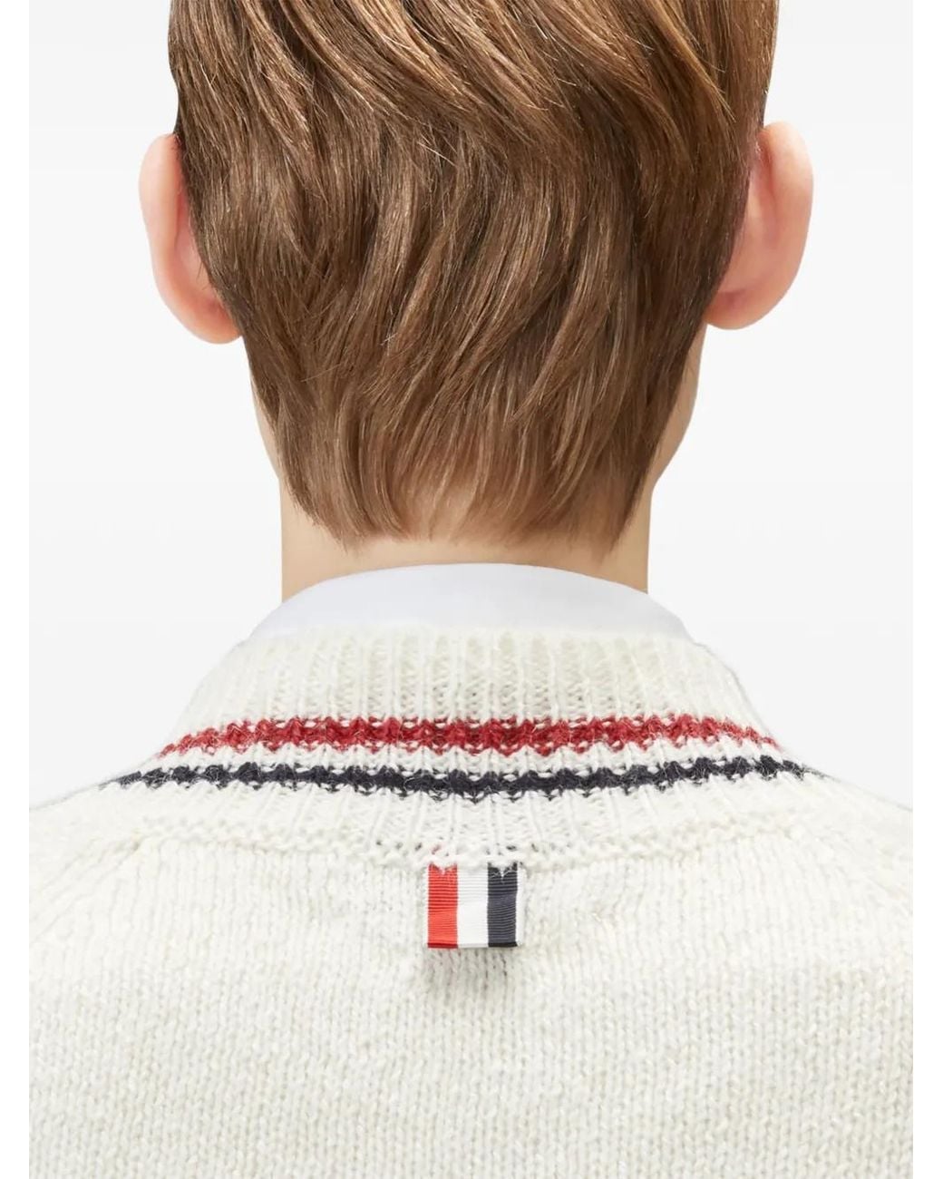 Thom Browne Gray V-Neck Vest