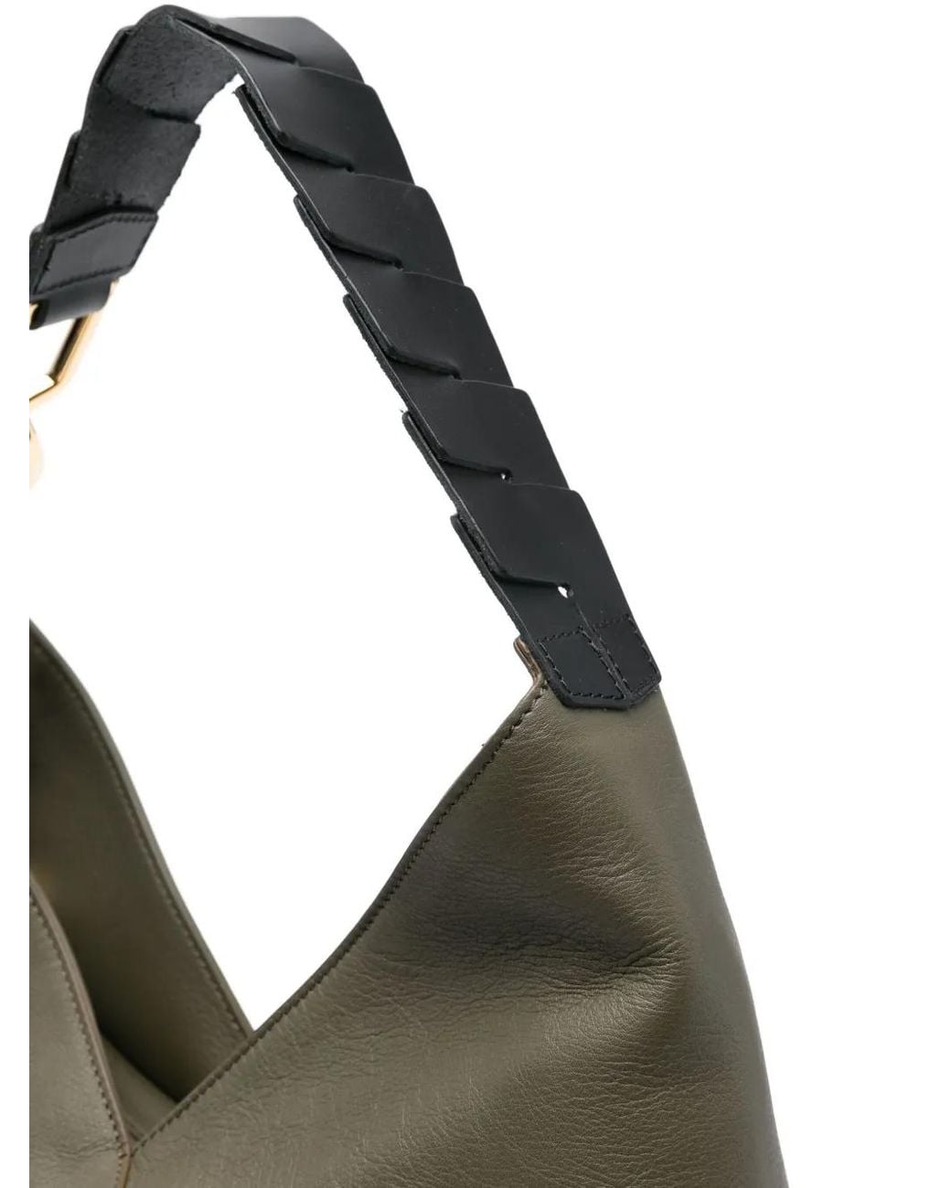 Lancel Gray Leather Shoulder Bag