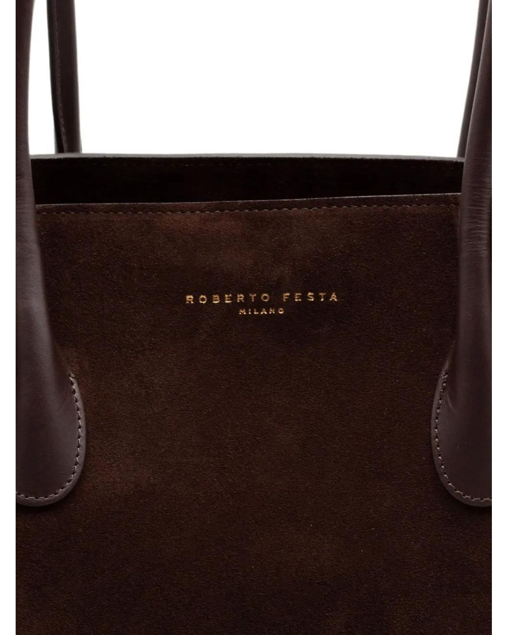 Roberto Festa Brown Medium Zeta Suede Tote Bag