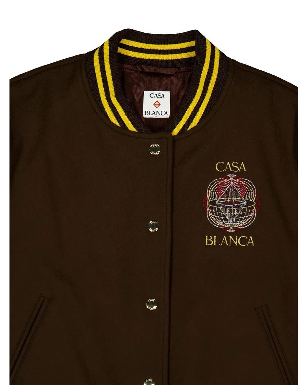 Casablanca Brown Celestial Pyramid Varsity Jacket