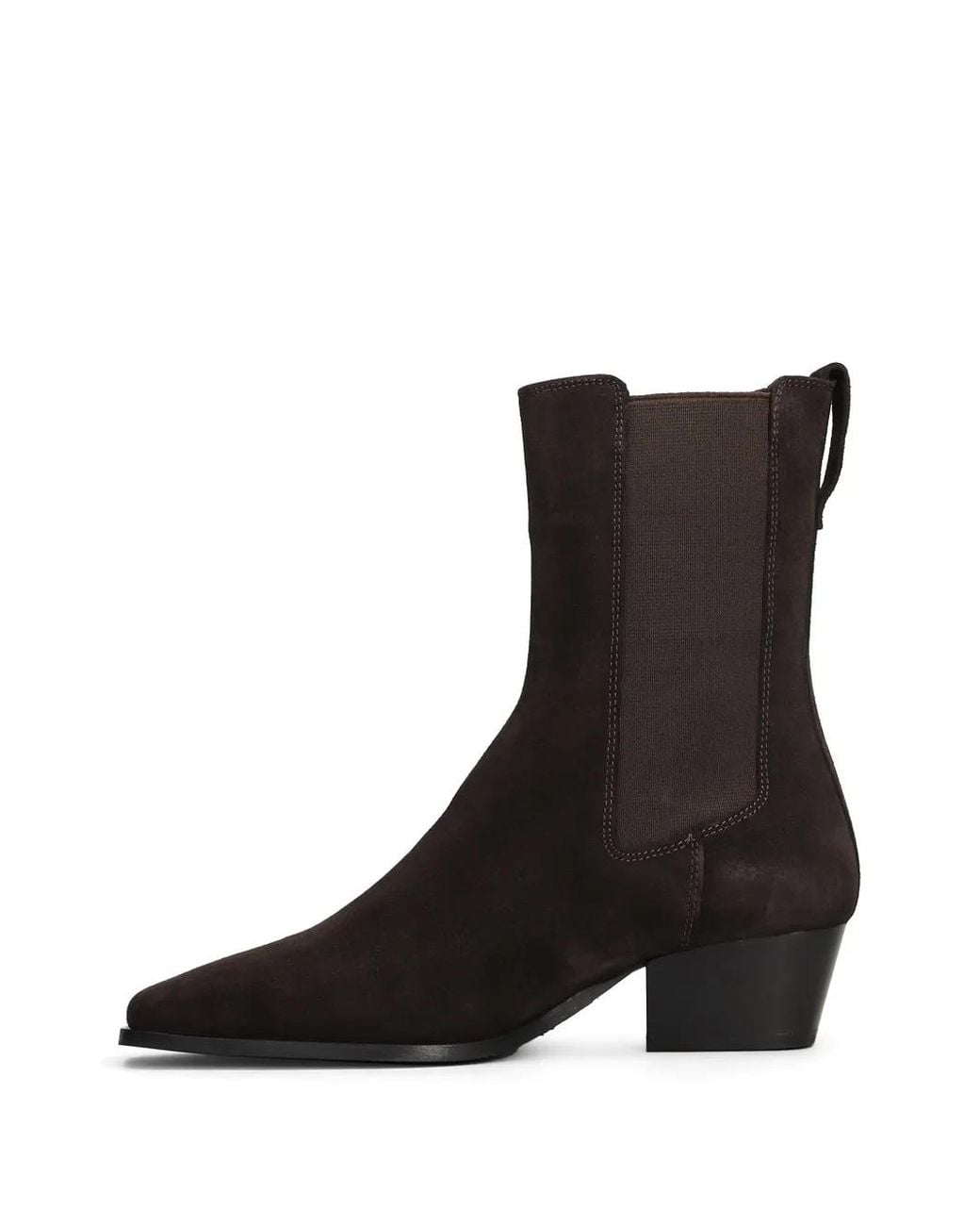 Bibi Lou Black Suede Square-Toe Ankle Boots