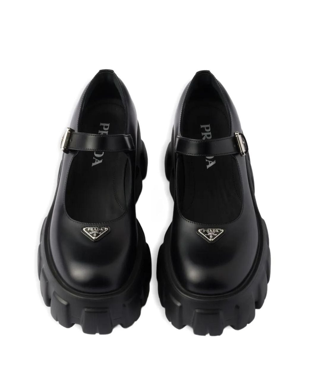 Escarpins En Cuir À Logo Prada en coloris Black