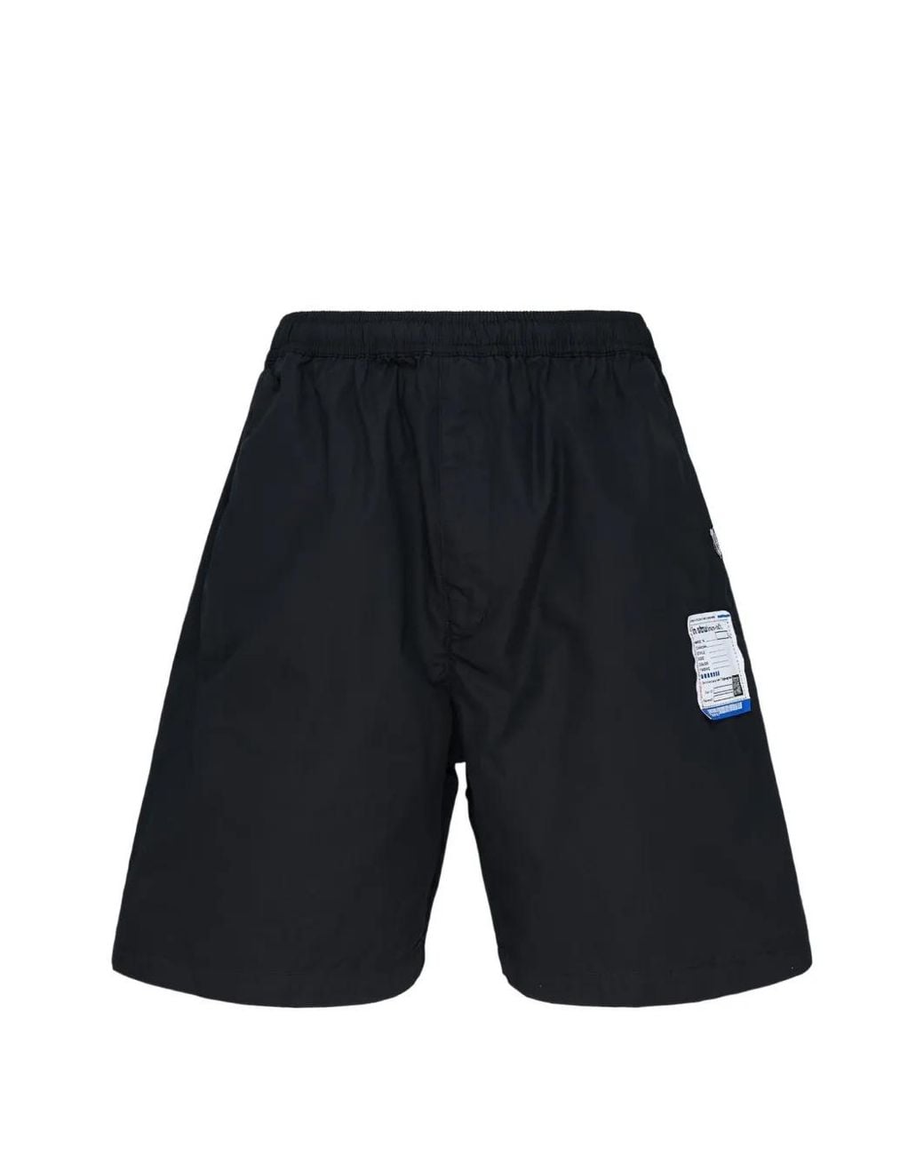 Maison Mihara Yasuhiro Blue Logo-Patch Cotton Shorts for men
