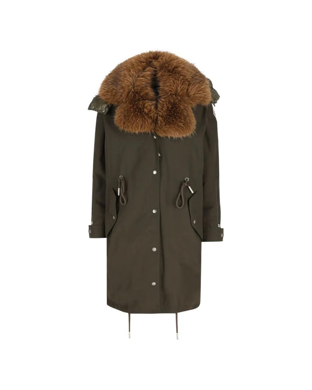 Moncler Green Halicte Long Down Parka