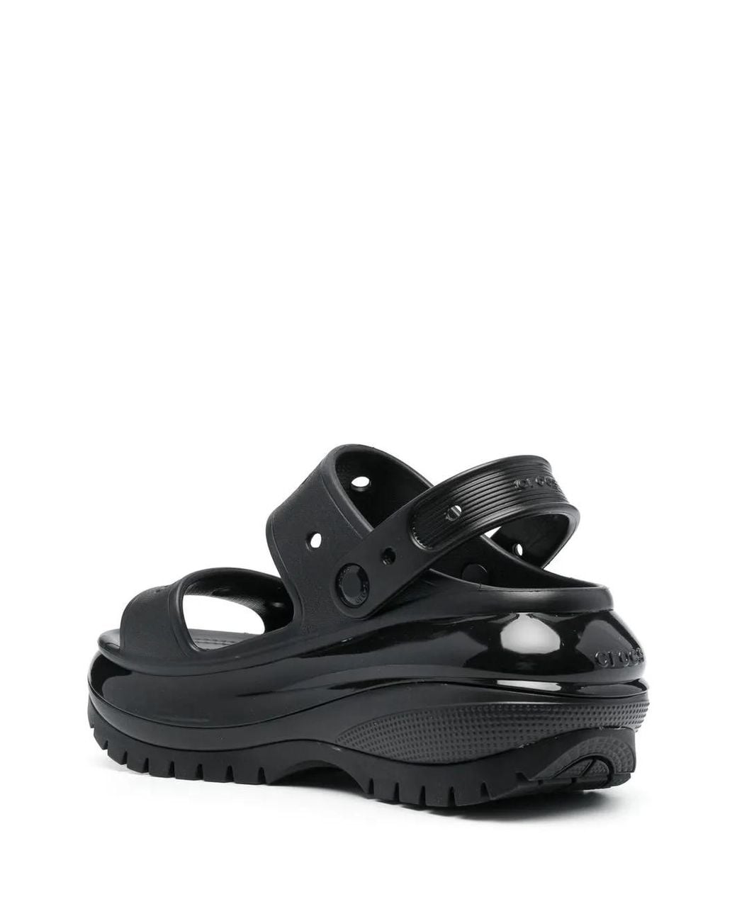 CROCSTM Black Mega Crush Rubber Sandals