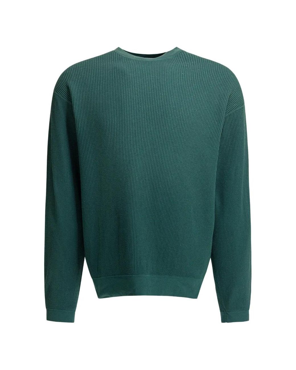 Kapital Green Textured Crew-Neck Sweater for men