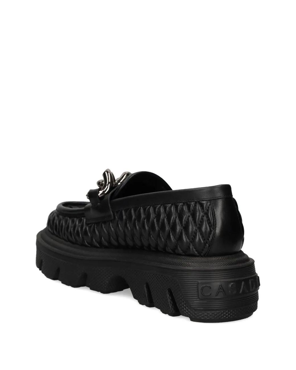 Casadei Black Quilted Loafers