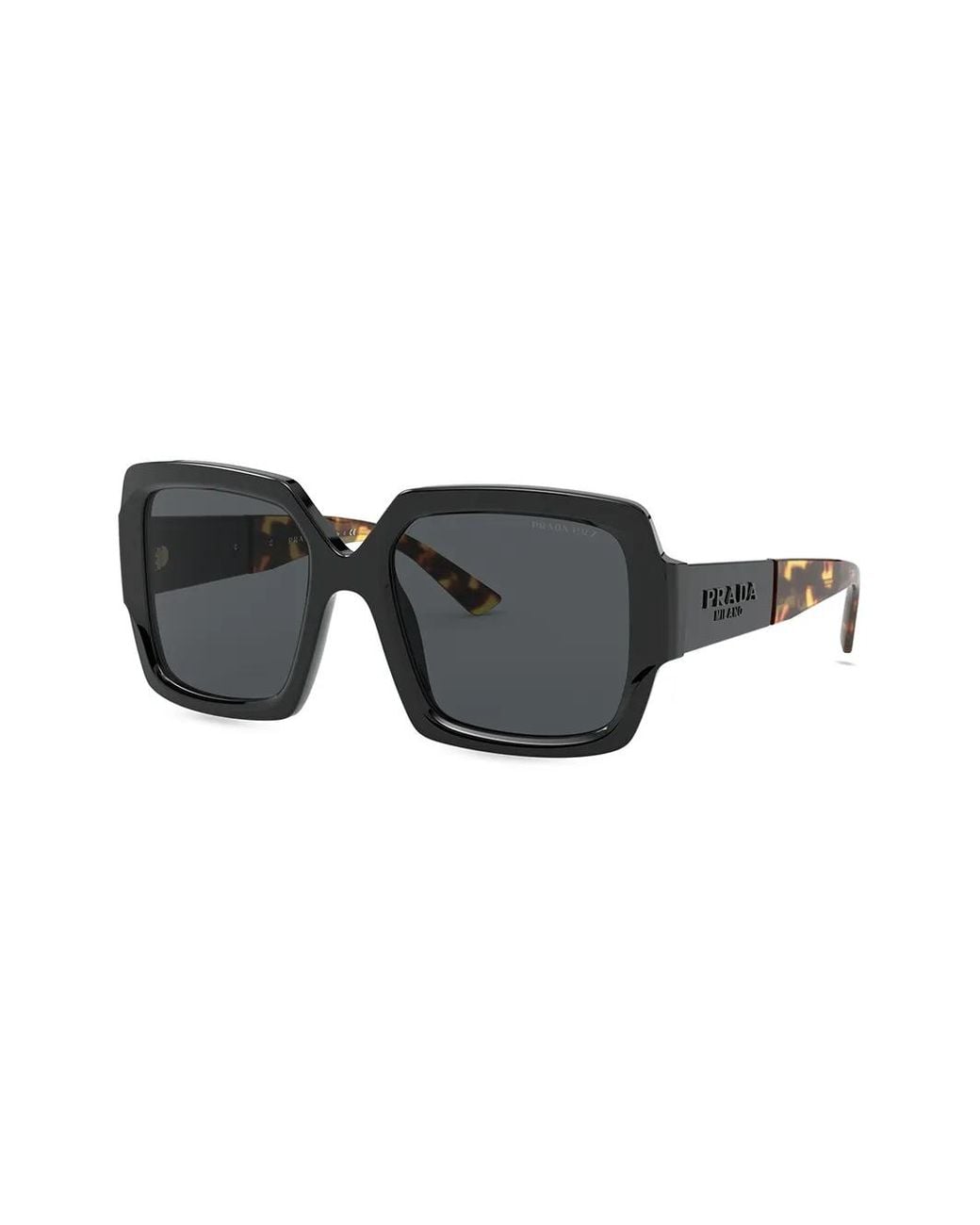 Prada Black Pr 21xs Rectangle-frame Acetate Sunglasses