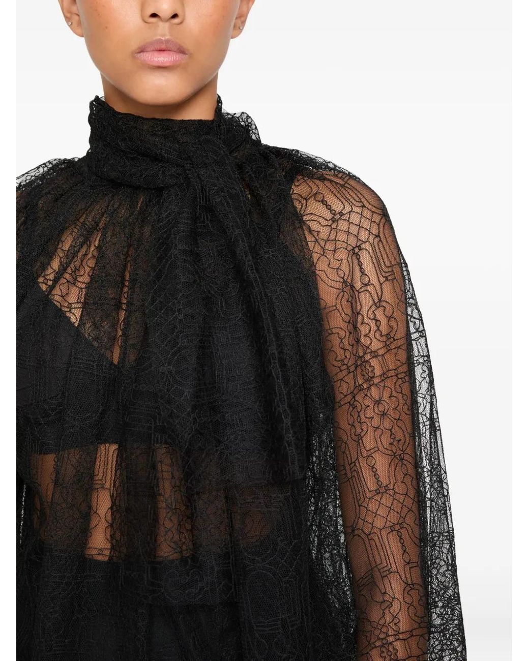 Atu Body Couture Black Lace Shirt