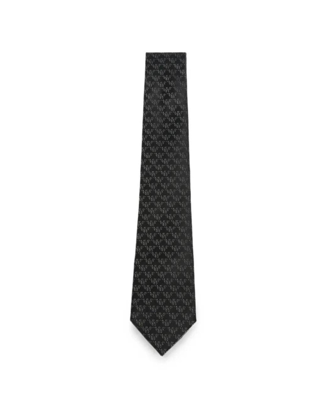 Emporio Armani White Logo-Pattern Tie for men