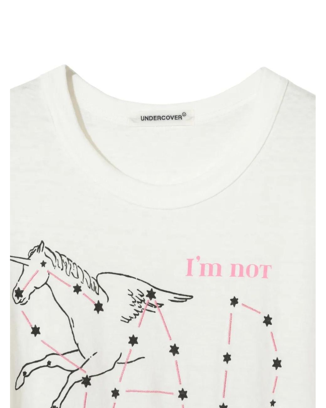 Undercover White Unicorn-Print Pleated Dress