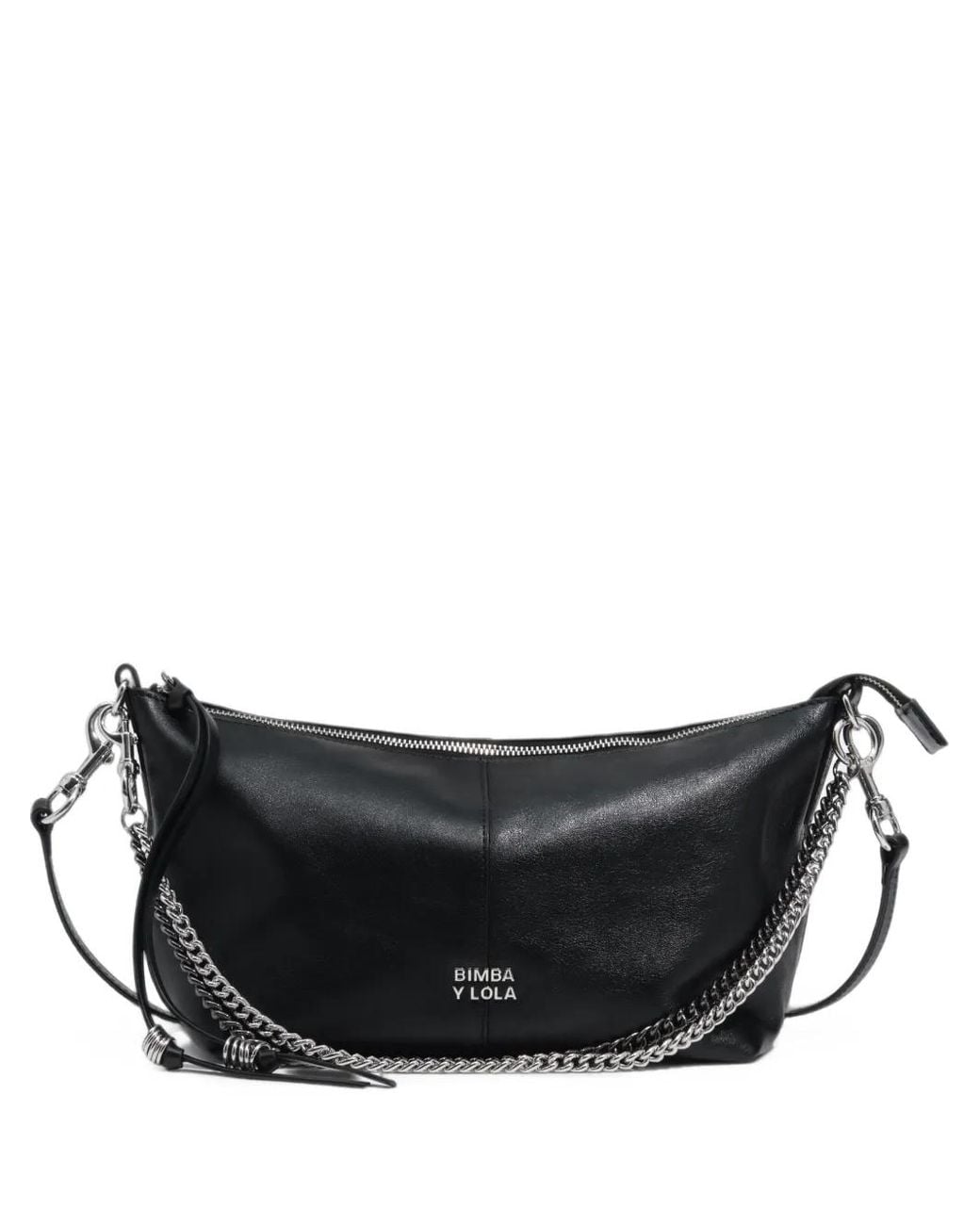 Bimba Y Lola Black Medium Madrid Leather Bag