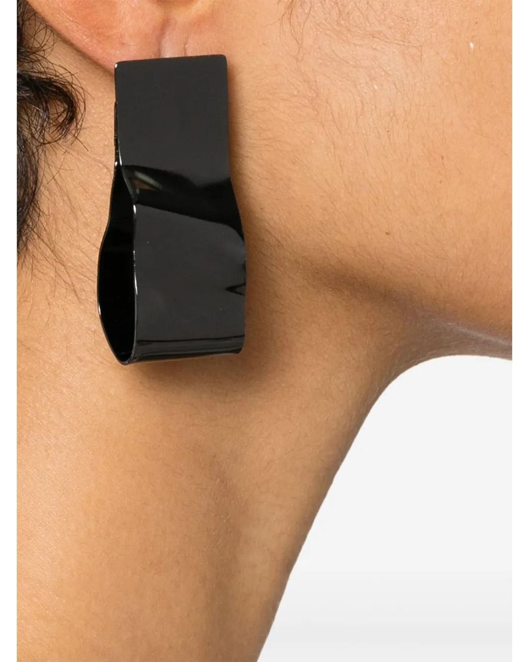 Peserico Gray Rectangle Earrings