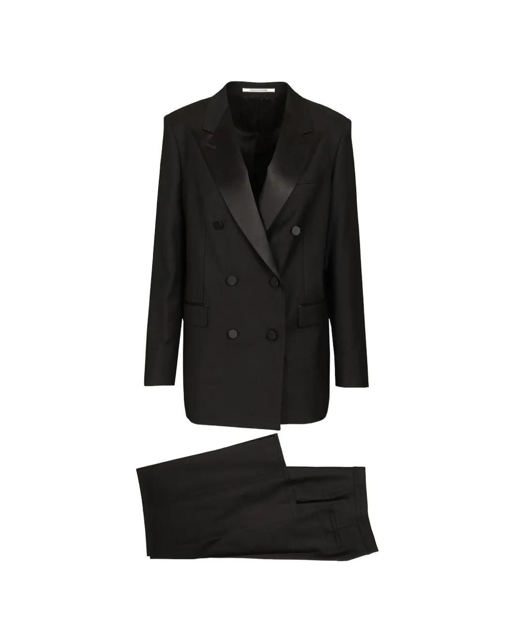 Tagliatore Black Double-Breasted Suit