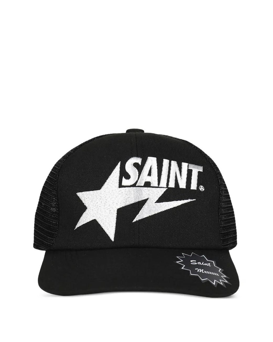 SAINT Mxxxxxx Black Logo Embroidered Cap for men