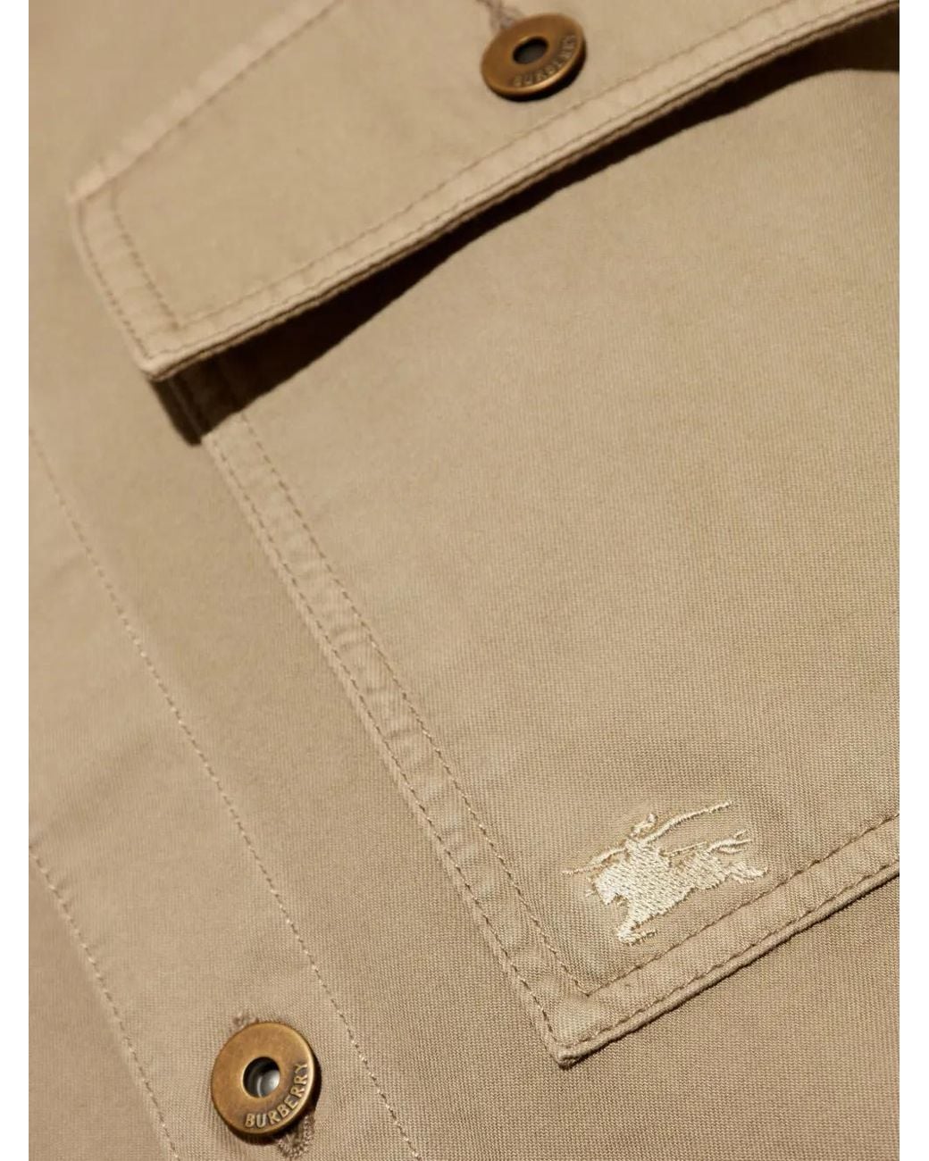 Burberry Natural Button-Up Utility Shirt for men