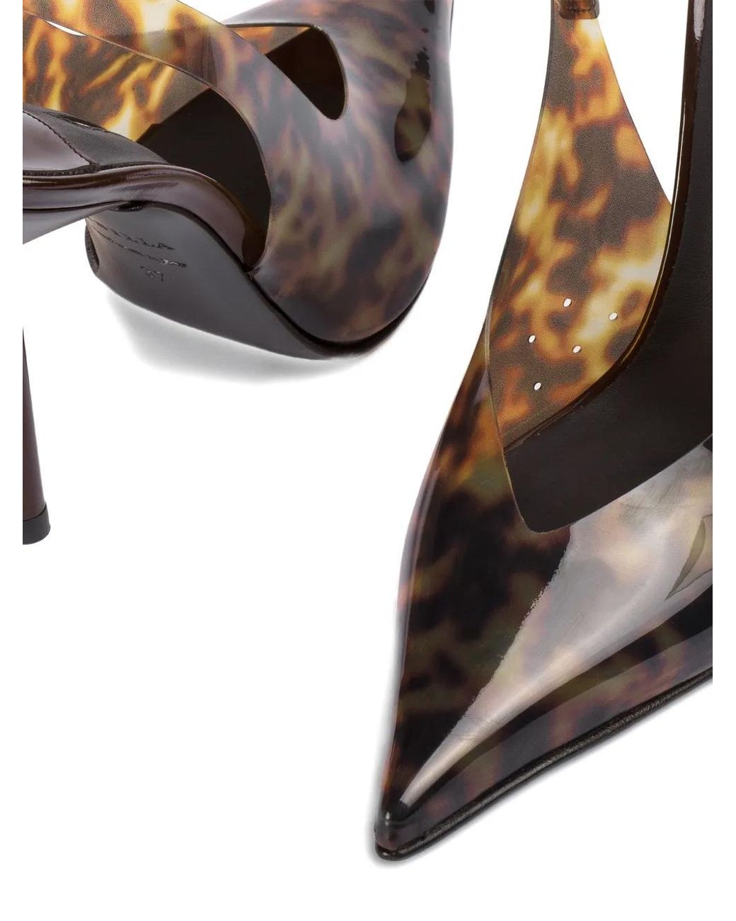 Le Silla White 100Mm Clivage Slingback Pumps