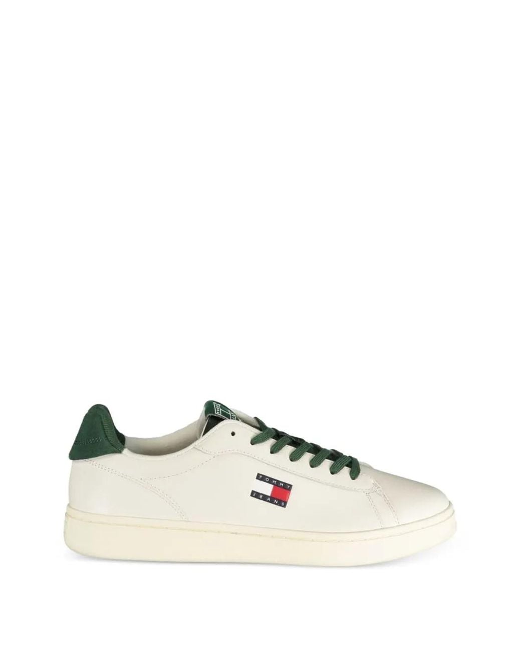Tommy Hilfiger White Logo-Patch Sneakers for men