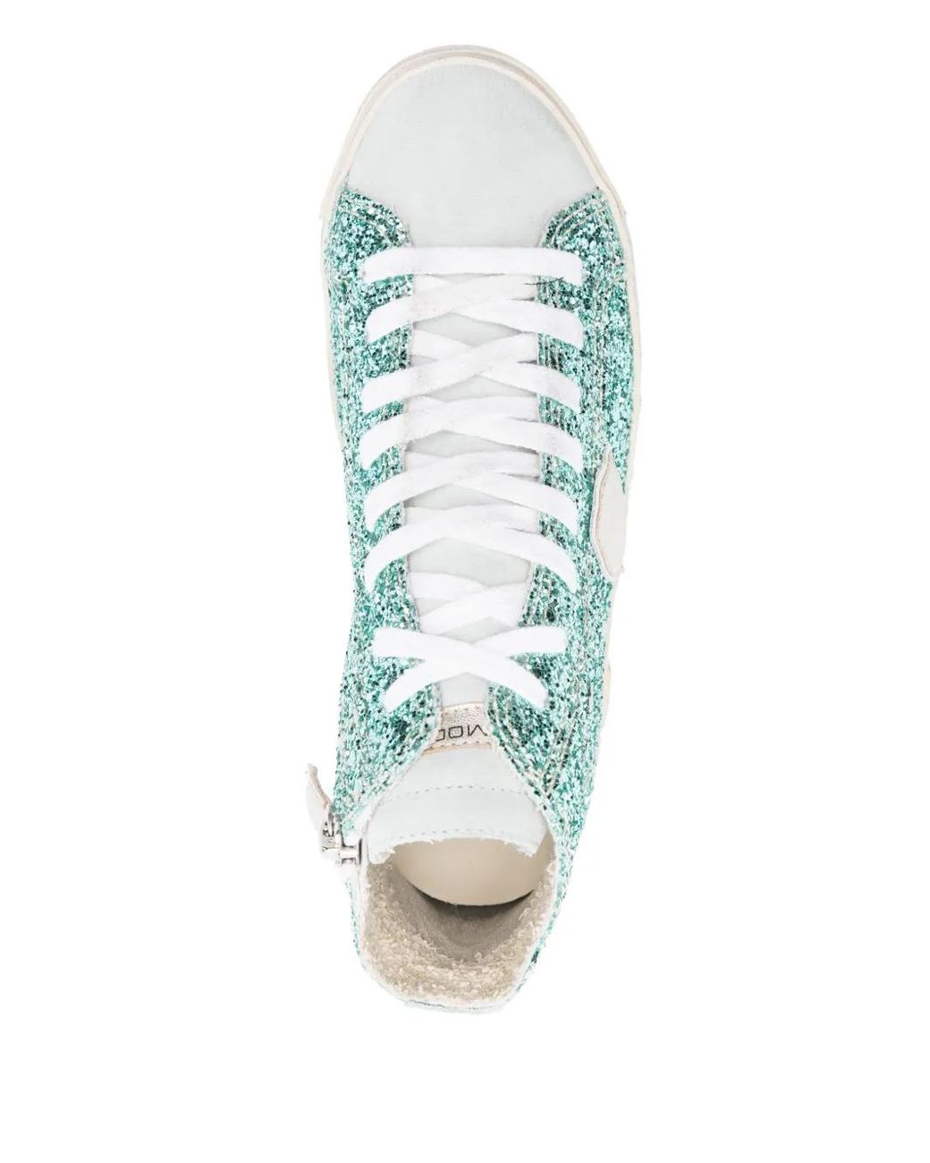 Philippe Model Blue Glitter Sneakers